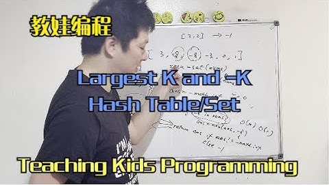 Day 356 - Teaching Kids Programming - Largest K Value with its Negative in Array via Hash Table/Set
