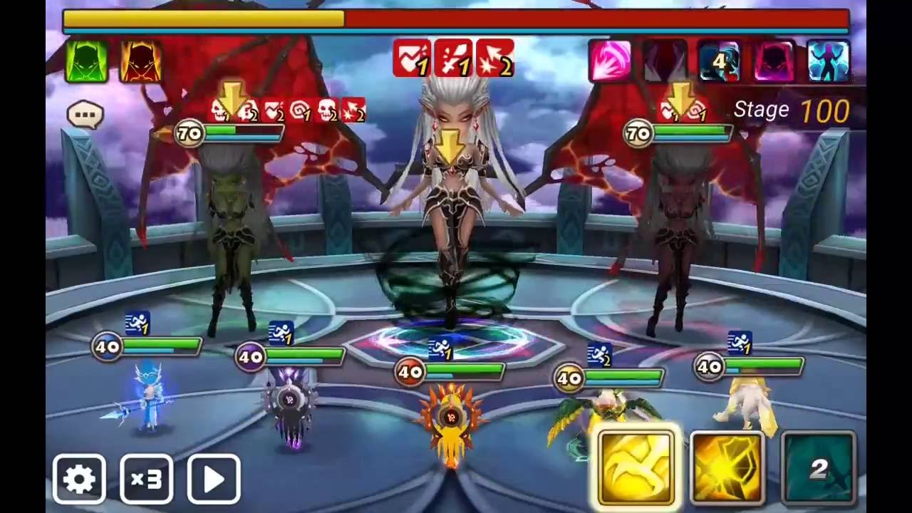 Summoners War: Power of Tesarion. (TOA normal 100 Lyrith, semi-farmable & semi-auto, with runes)
