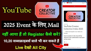 How To Register Free In YouTube Creator Collective Event 2025 | creator collective event 2025 |