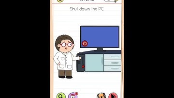 Brain Test All Stars Level 58 Shut Down the PC Walkthrough Solution