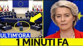 Von der Leyen va nel panico e lascia l’aula mentre il Parlamento la mette alle strette in diretta TV