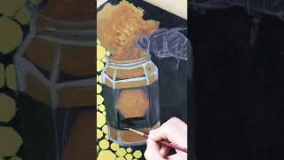 Painting a BEE with Acrylics/ #shorts