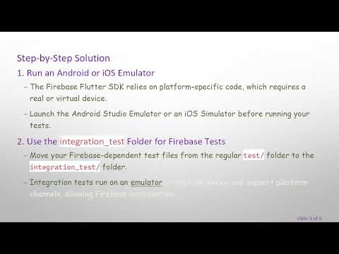 How to Initialize Firebase in Flutter Unit Tests with Firebase Emulator