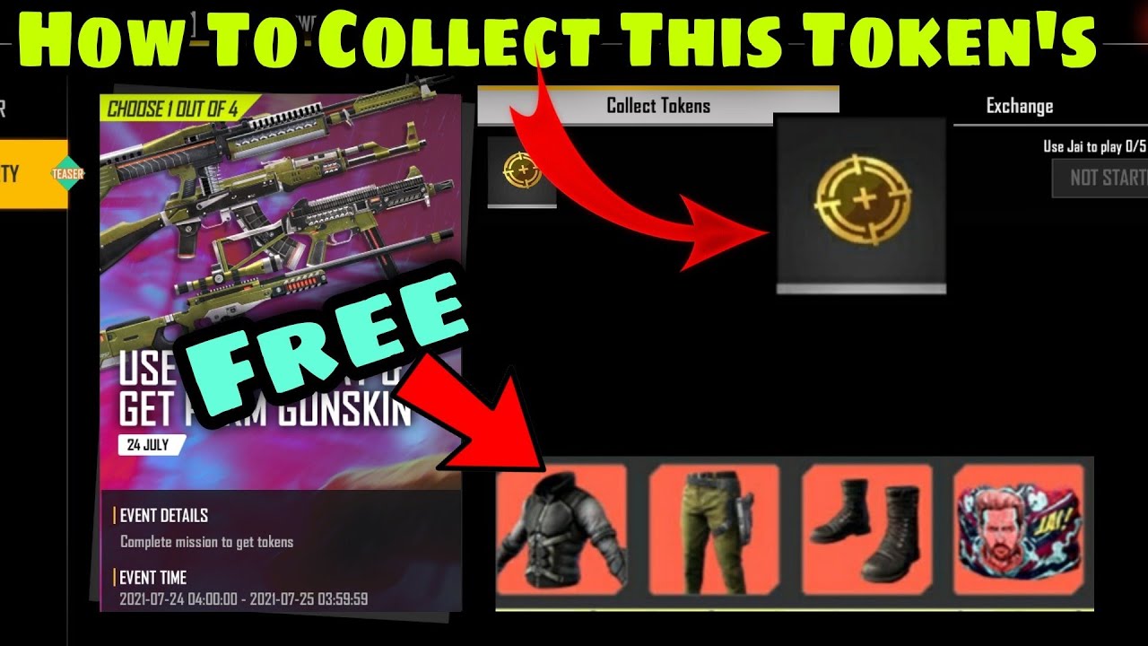 How To Collect Golden Crosshair Tokens In Free Fire|Jai Farewell Event Calendar|Jai's  Party Event