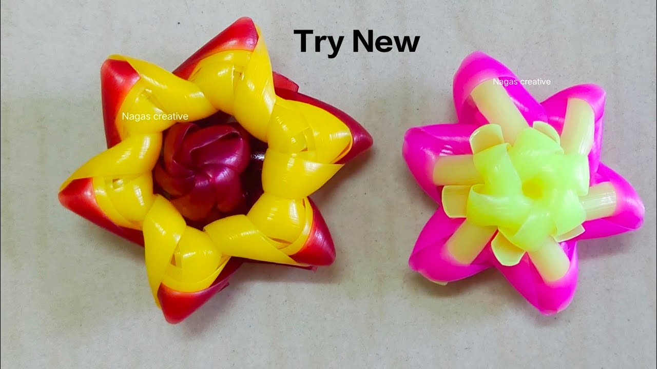 Two Types of New model Plastic Wire Flowers Making  / koodai wire flowers  / flowers diy