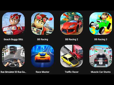 Beach Buggy Racing 3,BB Racing 2,Racer Master 3D,Bus Simulator,Traffic Rider,Muscle Car Stunts 2020