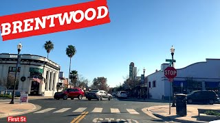 Brentwood California, Driving Downtown 4K