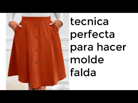 como hacer molde perfecto para falda tecnica facil