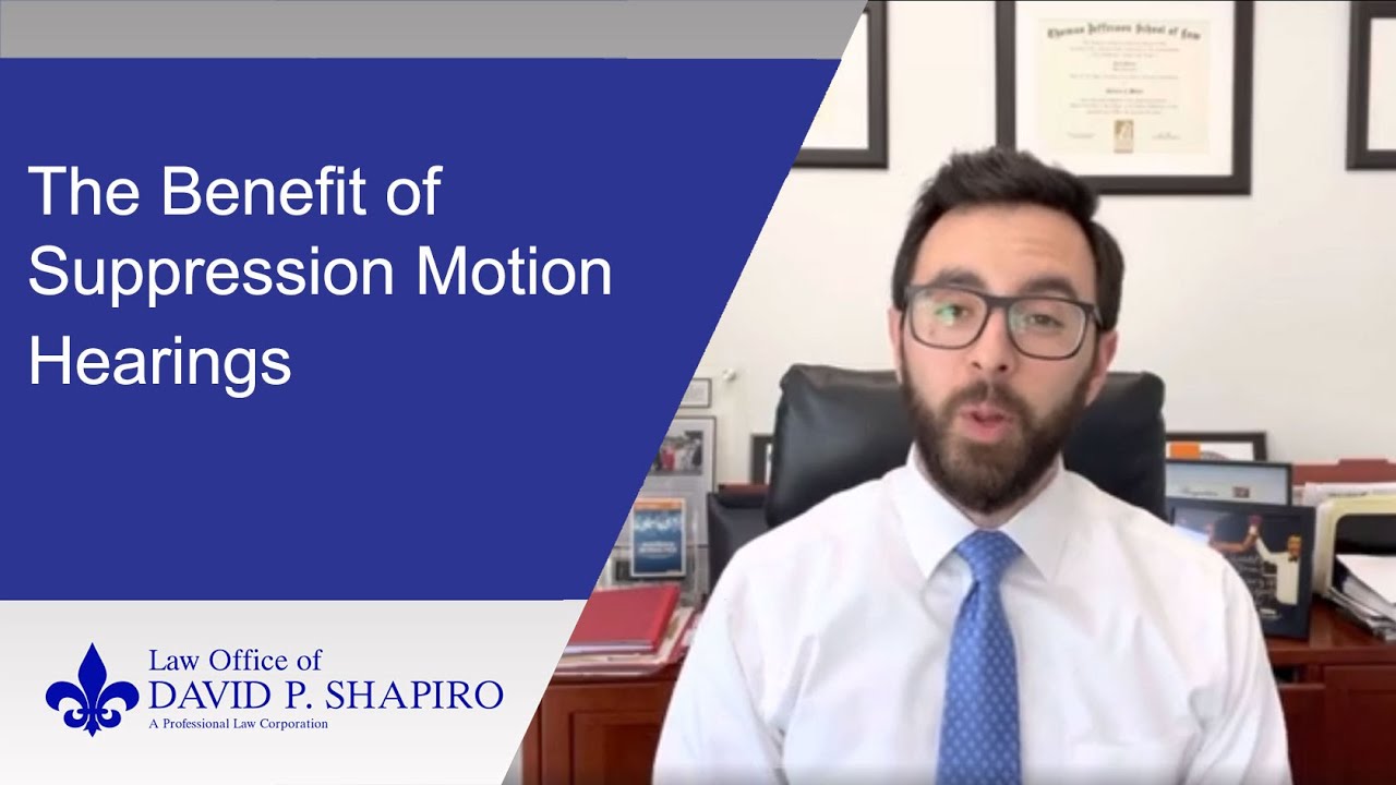 San Diego Criminal Defense Lawyer talks about motion to suppress