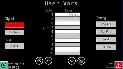 Gefran 3850T - GETlogic   Variables creation - SUB ITA