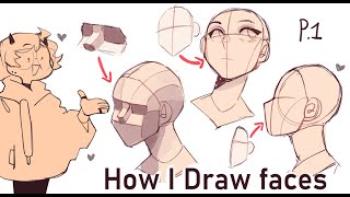 How I draw faces || pt.1 facial structure, planes, and basic anatomy by Bluebiscuits 1,248,317 views 1 year ago 15 minutes