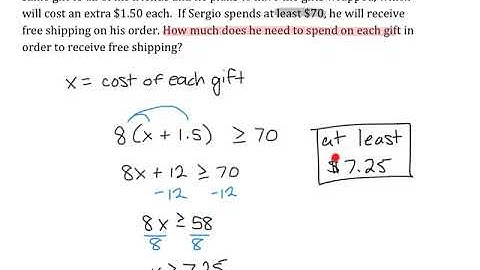 Creating and Solving Inequalities