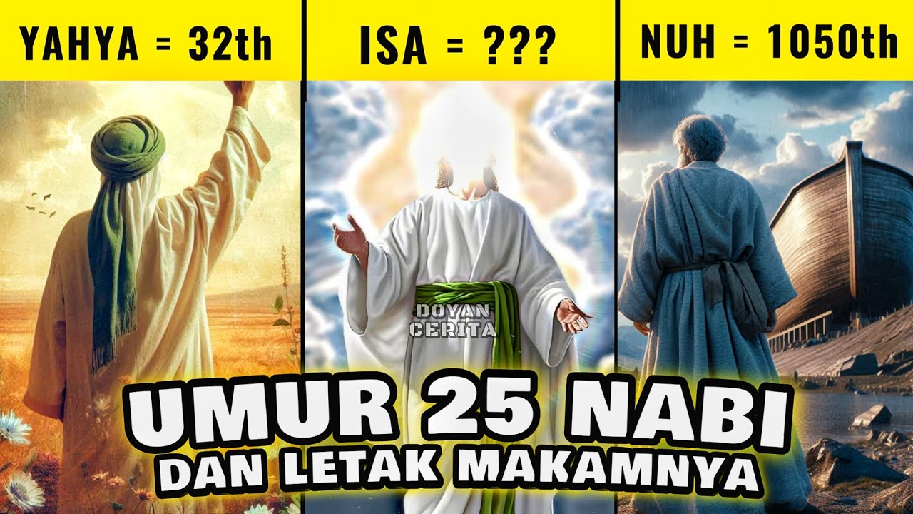 FAKTA‼️ UMUR 25 PARA NABI DAN LOKASI KUBURANNYA MENYEBAR DI DUNIA