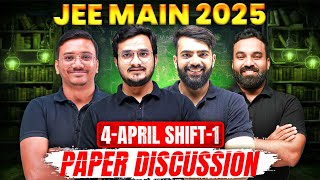 JEE Main 2025 (2nd Attempt) LIVE Paper Discussion 🔥 | Shift 1st - 4th April 2025 ⚡