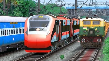 ORANGE VANDE BHARAT OVERTAKE UTKRISHT | BUMPY RAILROAD | Train Simulator | Railwork | NTG GAMING