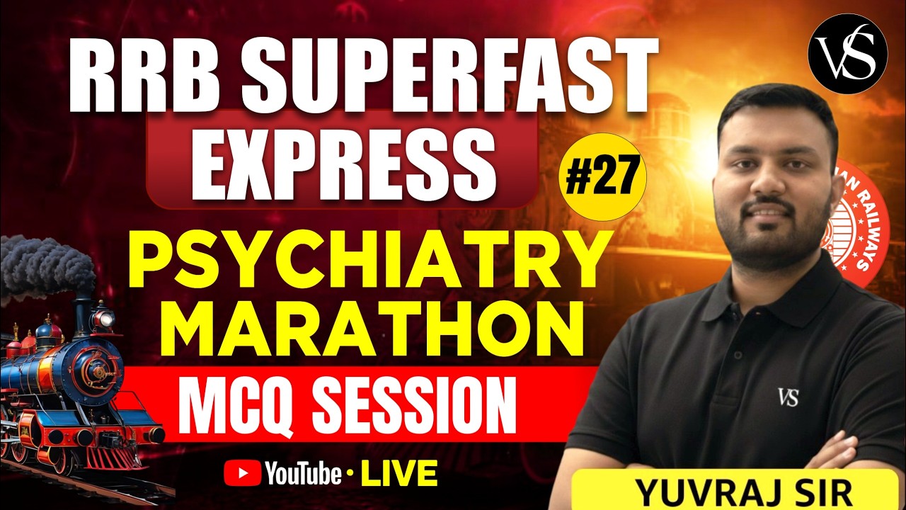 #27 RRB STAFF NURSE LIVE PSYCHIATRY MARATHON MCQ SESSION | RRB SUPERFAST EXPRESS | BY RITIKA MAM