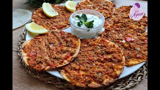 Hamur hazirlamadan pratik lahmacun tarifi I Lavas ekmekli lahmacun