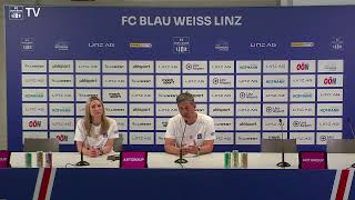 Pressekonferenz nach FC Blau-Weiß Linz vs. FK Austria Wien
