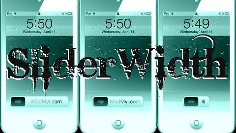Change The Slider Size/Width on iPhone, iPod Touch, iPad "SliderWidth" Cydia Tweak
