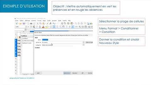 07 - Format conditionnel LibreOffice Calc débutant