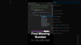 Find the Missing Number in an Array Easy JavaScript Trick!#coding#shorts#javascript #webdevelopment