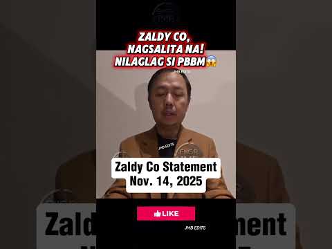 Zaldy Co nagsalita na😱#zaldyco #floodcontrol #floodcontrolprojects #bongbongmarcos #pbbm