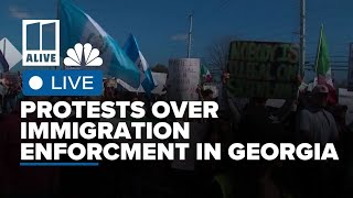 Community protests recent immigration enforcement at Plaza Fiesta | Livestream