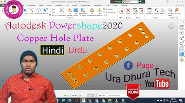 How to create Hole on Copper 10MM Plate by Powershape in Hindi/Urdu Tutorial.Ura Dhura Tech
