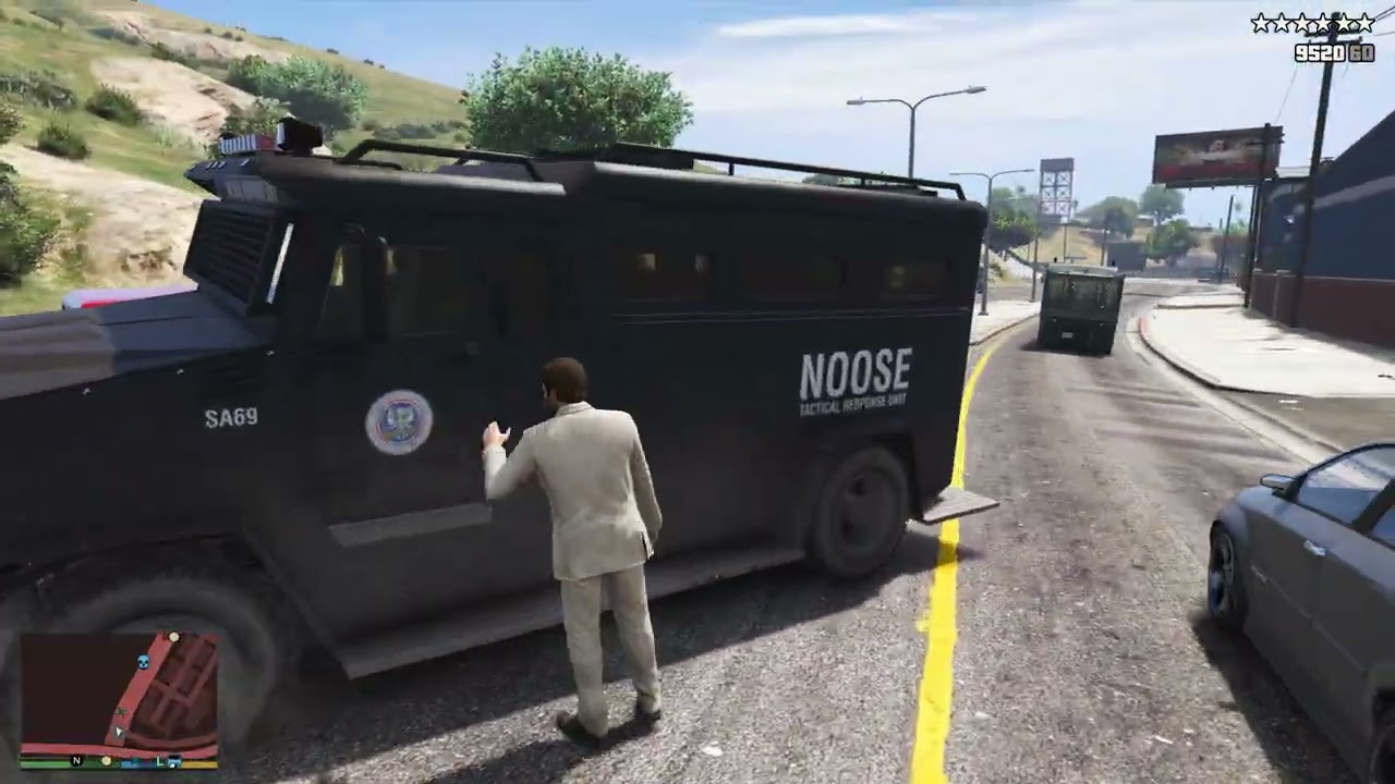 GTA 5 - Cartel Attack on Michael’s Morning Drive + Ten Star Escape