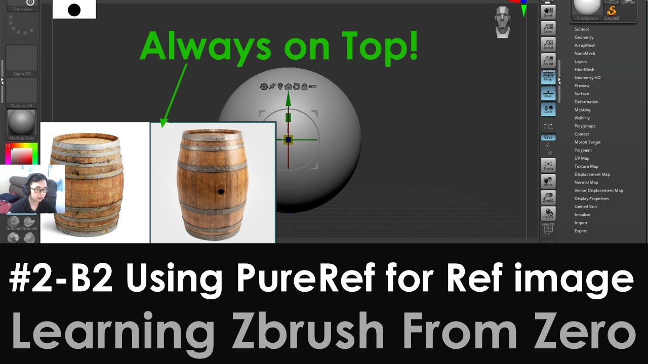 use pure ref with zbrush