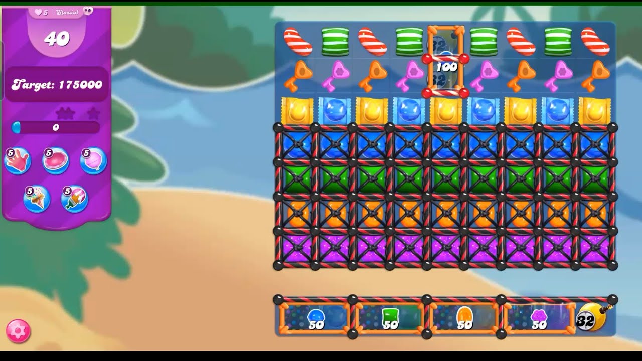 All color wrapped candies special level Candy crush saga special