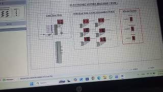 DLD project "Electronic voting machine" on Proteus 