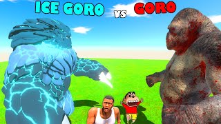 CHOP Upgrading GORO THE GIANT into ICE GORO YETI in Animal Revolt Battle Simulator SHINCHAN FRANKLIN