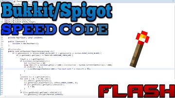 [Minecraft Bukkit/Spigot] Flash Speed Code