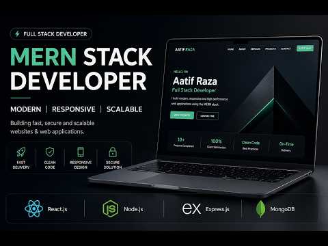 Modern Full Stack Developer Portfolio | React.js, GSAP & MERN Stack Website | Aatif Raza