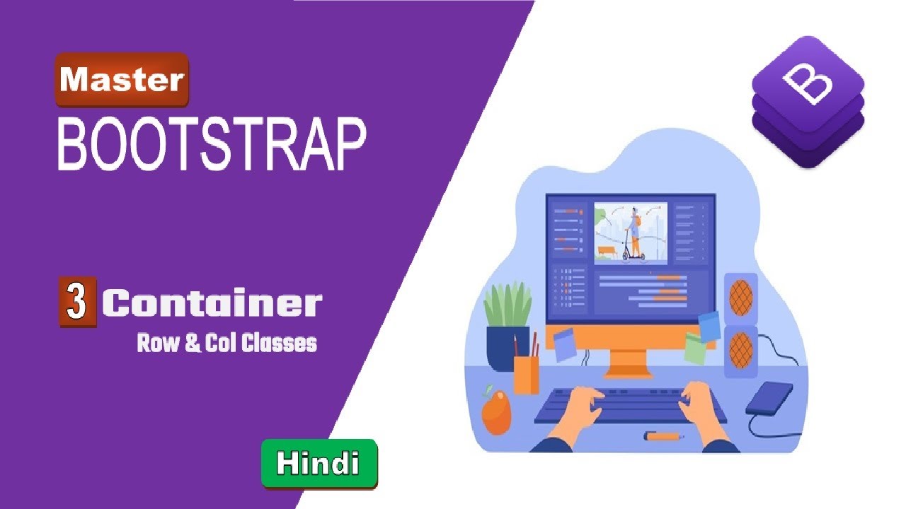 Container Row and Col Tutorial in Hindi | Bootstrap Web Development ...