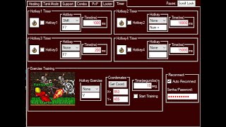 [Macro - Timer] Tibia Global e Otserver - Exercise Training + Reconnect + Hotkey Temporizada
