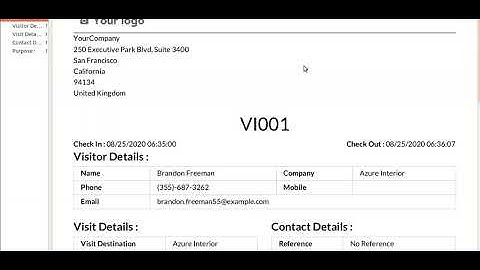 Visitor Management System-Portal Odoo