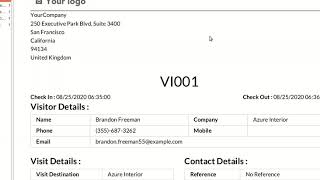 Visitor Management System-Portal Odoo