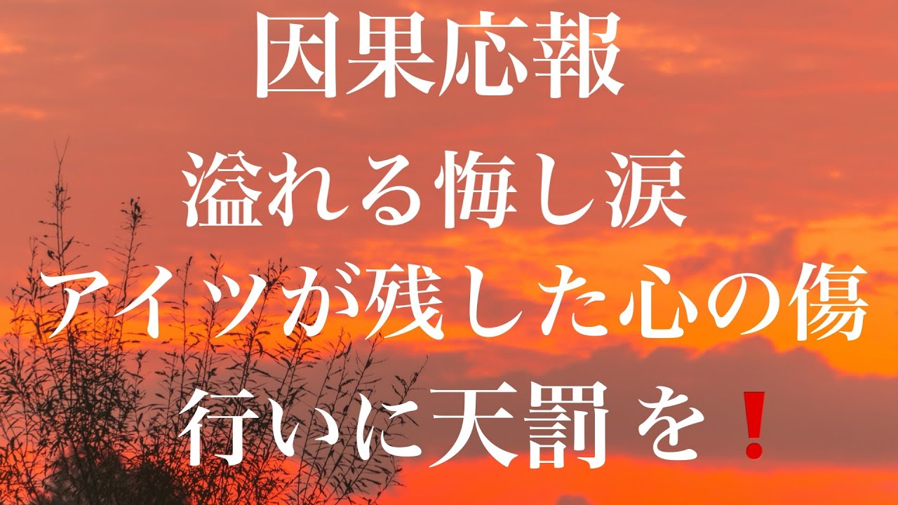 因果応報⚡️溢れる悔し涙⚡️アイツが残した心の傷⚡️行いに天罰を❗️