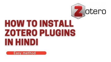 Installing Zotero Plugins (Hindi) | Better Bibtex, mdnotes, Zotfile