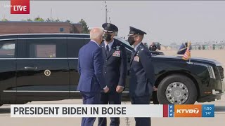 Biden jumps on Air Force One, leaves Boise