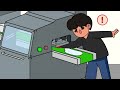 Worker's fingers crushed by machine (English)