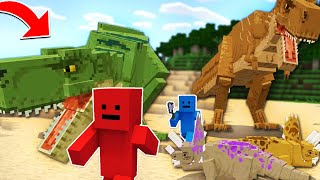 Minecraft Manhunt, But There's Dinosaurs...