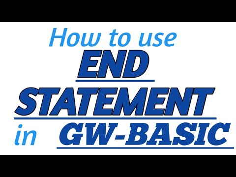 END STATEMENT in GW-BASIC with Practical Example in GW-BASIC