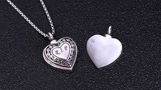 Heart locket urn necklace