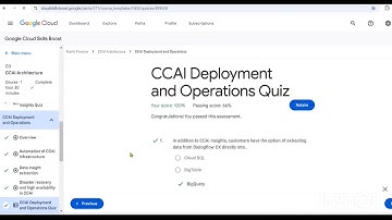 CCAI Deployment and Operations Quiz answer || CCAI Architecture Quiz || #quiz #gcp #arcadeclassroom