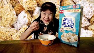Frosted Mini Wheats Cinnamon Roll Cereal Review #2021WinterNoshings #Quarantine2021