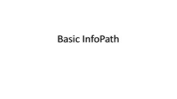Basic Infopath