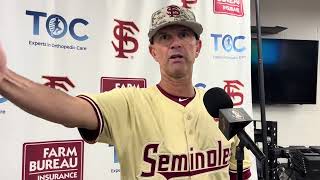 JAMES HILL SPORTS COLLEGE BASEBALL MIAMI 7 FLORIDA STATE 4 F COACH LINK JARRETT POST GAME 5-16-26